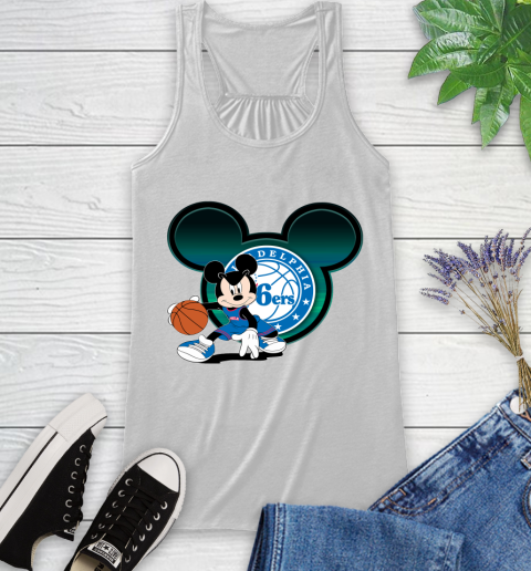 NBA Philadelphia 76ers Mickey Mouse Disney Basketball Racerback Tank