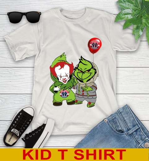 Washington Wizards Baby Pennywise Grinch Christmas NBA Basketball Youth T-Shirt 12