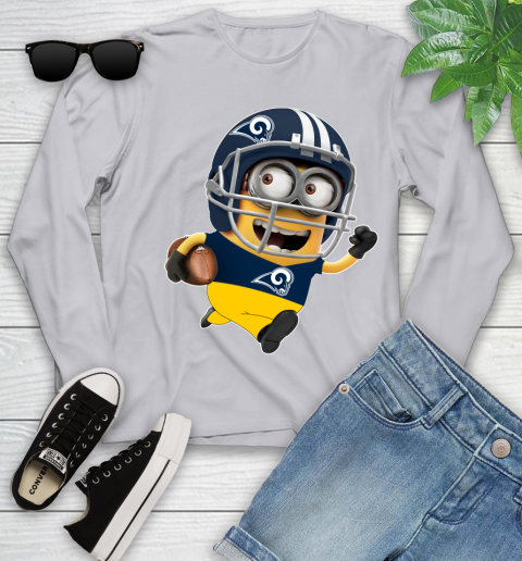 NFL Los Angeles Rams Minions Disney Football Sports Youth Long Sleeve 5