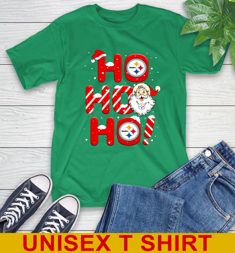 Pittsburgh Steelers NFL Football Ho Ho Ho Santa Claus Merry Christmas Shirt T-Shirt 7