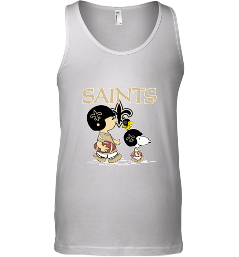 New Orleans Saints Let's Play Football Together Snoopy NFL Tank Top