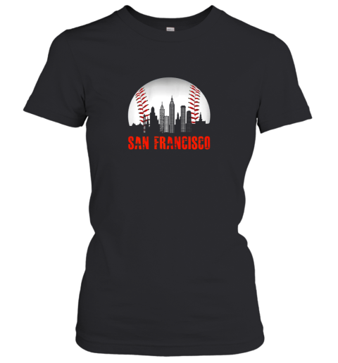 San Francisco Baseball Downtown Skyline Women's T-Shirt