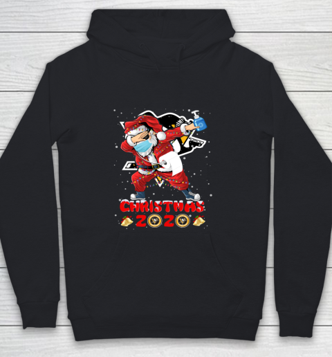 Pittsburgh Penguins Funny Santa Claus Dabbing Christmas 2020 NHL Youth Hoodie