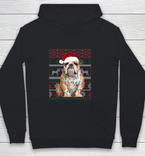 Bulldog Ugly Sweater Christmas Gifts Youth Hoodie