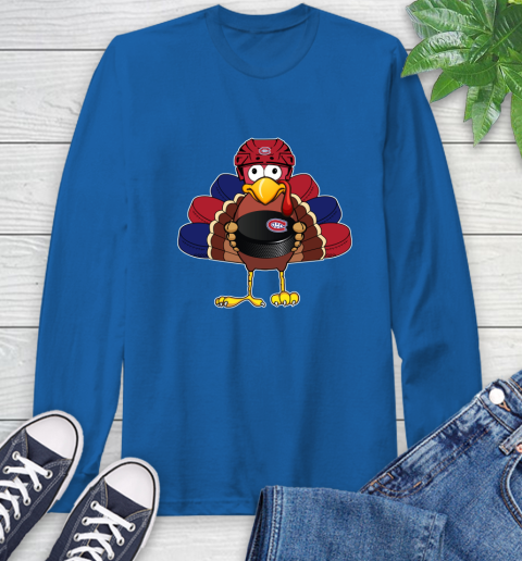 Montreal Canadiens Turkey Thanksgiving Day Long Sleeve T-Shirt 9