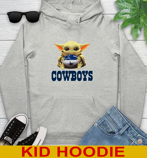 NFL Football Dallas Cowboys Baby Yoda Star Wars Shirt Youth Hoodie