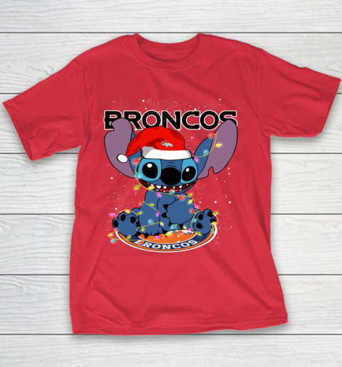 Denver Broncos NFL Football noel stitch Christmas Youth T-Shirt 6