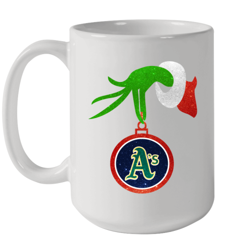 Oakland Athletics Grinch Merry Christmas MLB Baseball Ceramic Mug 15oz