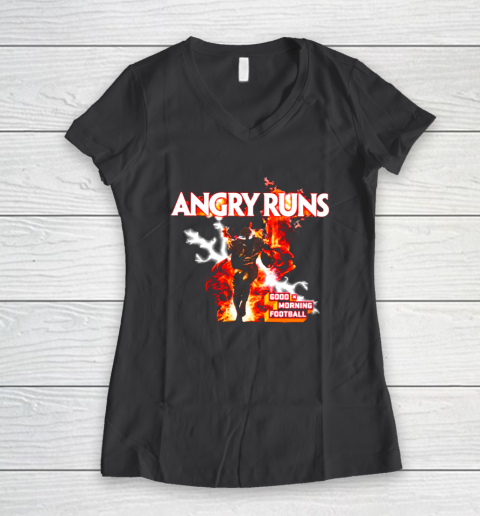 Angry Runs Women's V-Neck T-Shirt 6