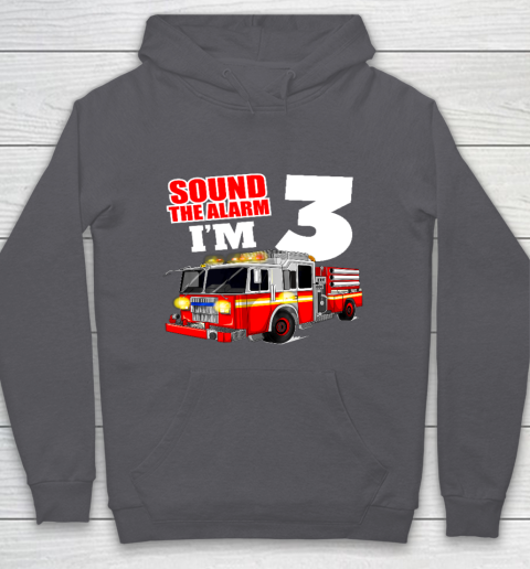 Kids Fire Truck 3rd Birthday T Shirt Boy Firefighter 3 Years Old Hoodie 4
