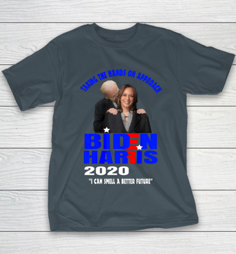 Anti Joe Biden Kamala Harris Hands On Can Smell The Future Youth T-Shirt 5