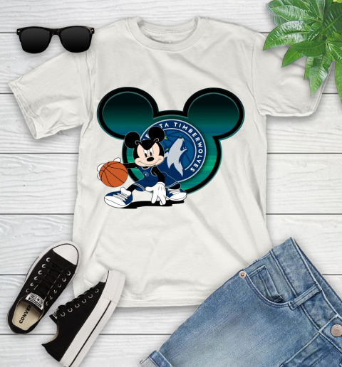NBA Minnesota Timberwolves Mickey Mouse Disney Basketball Youth T-Shirt