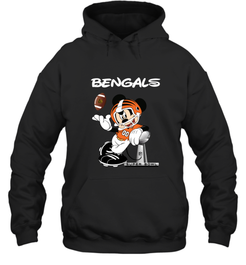 Mickey Bengals Taking The Super Bowl Trophy Football Hoodie
