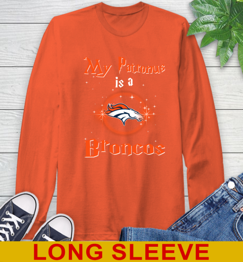 NFL Football Harry Potter My Patronus Is A Denver Broncos Long Sleeve T-Shirt 4