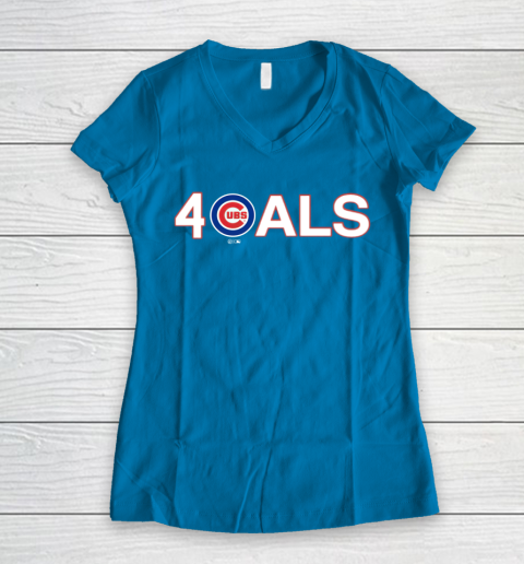Cubs ALS Women's V-Neck T-Shirt 5