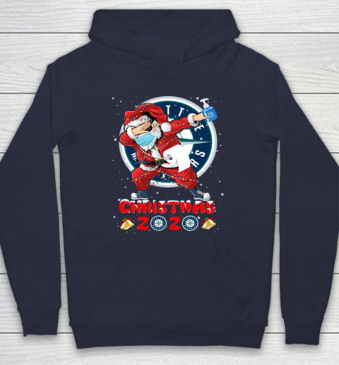 Seattle Mariners Funny Santa Claus Dabbing Christmas 2020 MLB Hoodie 2