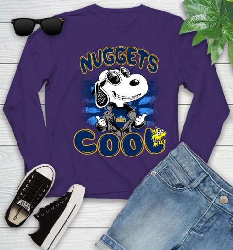 NBA Basketball Denver Nuggets Cool Snoopy Shirt Youth Long Sleeve 4