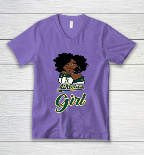 Oakland Athleticss Girl MLB V-Neck T-Shirt 9