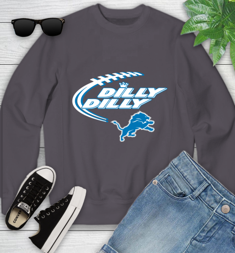 NFL Detroit Lions Dilly Dilly Football Sports Youth Sweatshirt 6