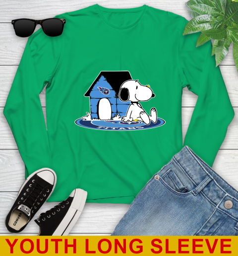 NFL Football Tennessee Titans Snoopy The Peanuts Movie Shirt Youth Long Sleeve 7