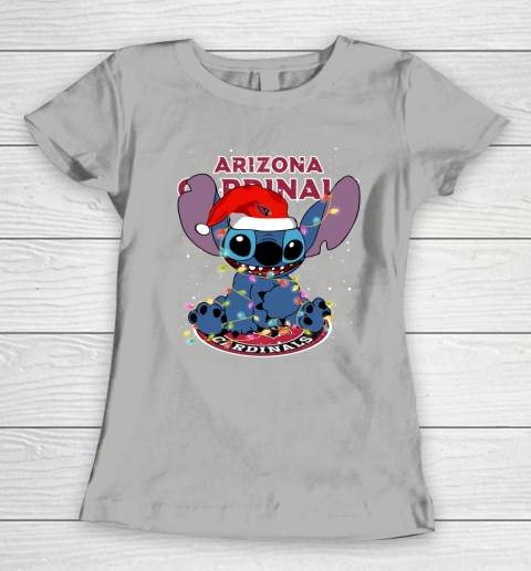 Arizona Cardinals NFL Football noel stitch Christmas Women's T-Shirt 8