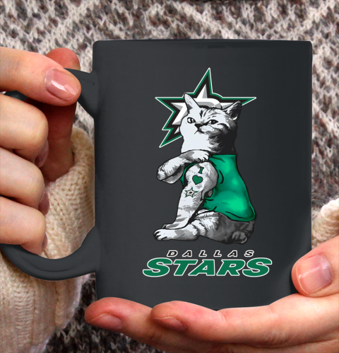 NHL My Cat Loves Dallas Stars Hockey Ceramic Mug 11oz