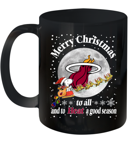 Miami Heat Merry Christmas To All And To Heat A Good Season NBA Basketball Sports Ceramic Mug 11oz