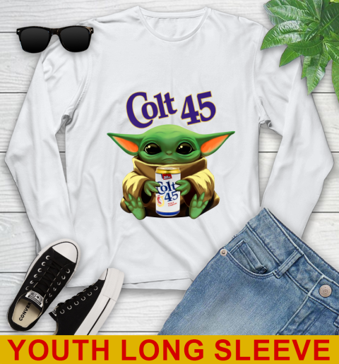 Star Wars Baby Yoda Hugs Colt 45 Beer Shirt 122