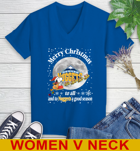 Denver Nuggets Merry Christmas To All And To Nuggets A Good Season NBA Basketball Sports Women's V-Neck T-Shirt 9