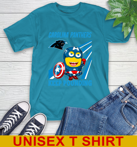 NFL Football Carolina Panthers Captain America Marvel Avengers Minion Shirt T-Shirt 9