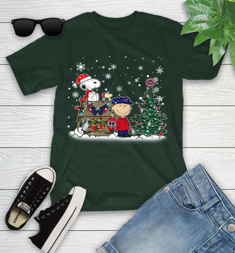 NHL Washington Capitals Snoopy Charlie Brown Woodstock Christmas Stanley Cup Hockey Youth T-Shirt 5