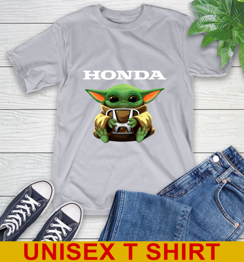 Star Wars Baby Yoda Hugs Honda Car Shirt 5