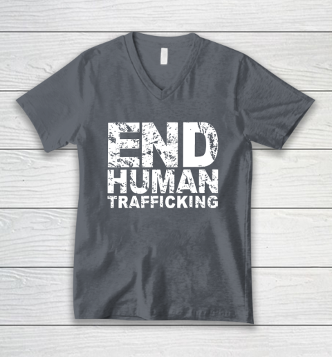 End Human Trafficking Shirt V-Neck T-Shirt 4