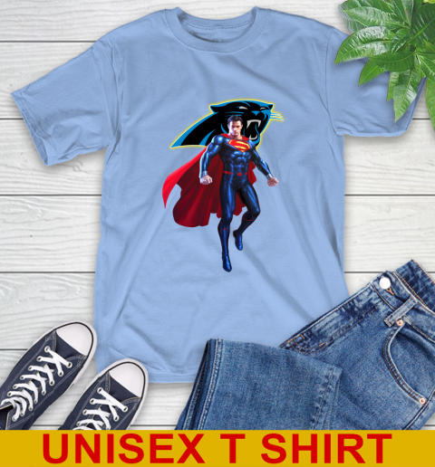 NFL Superman DC Sports Football Carolina Panthers T-Shirt 11