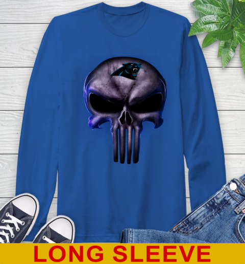 Carolina Panthers NFL Football Punisher Skull Sports Long Sleeve T-Shirt 11