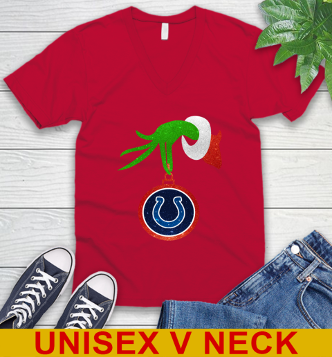 Indianapolis Colts Grinch Merry Christmas NFL Football V-Neck T-Shirt 7