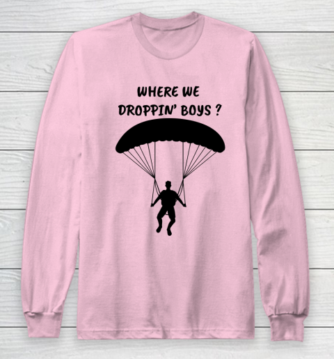 Fortnite Tshirt Where we droppin Boys Long Sleeve T-Shirt 6