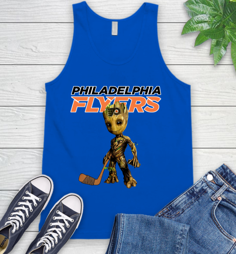 Philadelphia Flyers NHL Hockey Groot Marvel Guardians Of The Galaxy Tank Top 5