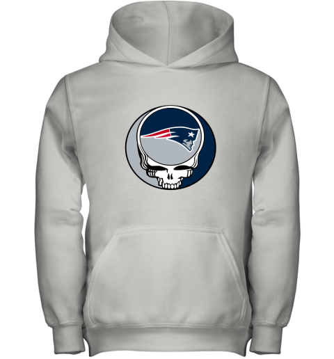 NFL Team New England Patriots x Grateful Dead Logo Band Shirts Youth Hoodie