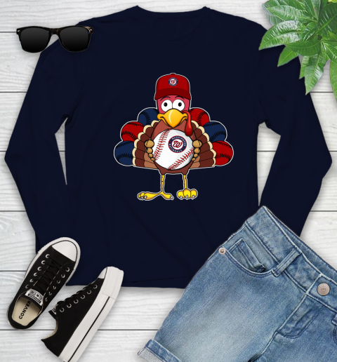 Washington Nationals Turkey thanksgiving Youth Long Sleeve 3