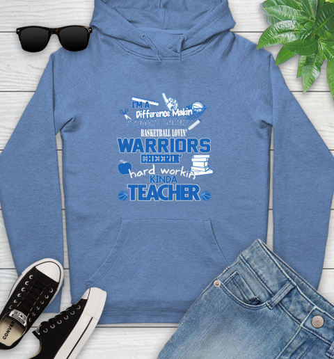 Golden State Warriors NBA I'm A Difference Making Student Caring Basketball Loving Kinda Teacher Youth Hoodie 13