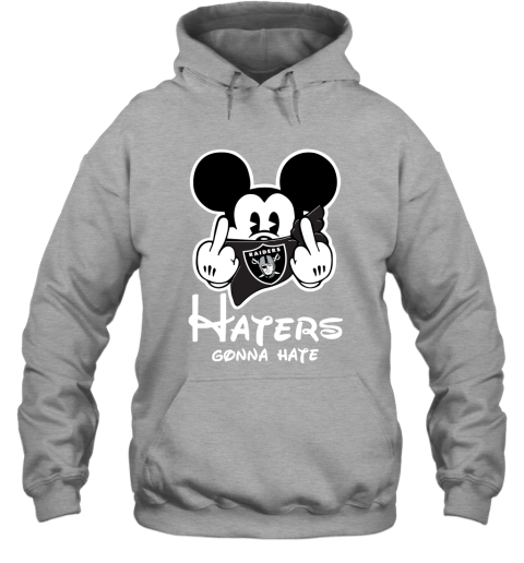 NFL Oakland Raiders Haters Gonna Hate Mickey Mouse Disney Football T Shirt sKCoRW4TZPP hoodie 23 95 151514 front sport grey