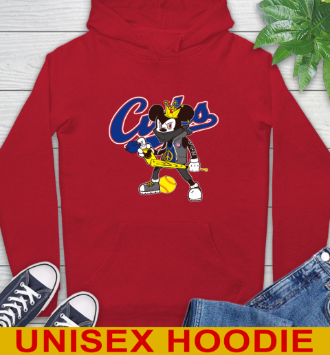 Chicago Cubs MLB Baseball Mickey Peace Sign Sports Hoodie 10