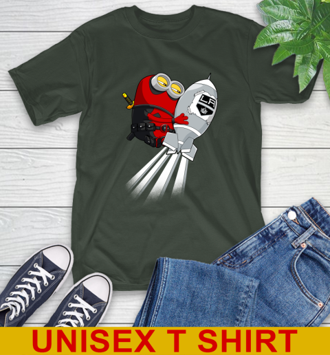NHL Hockey Los Angeles Kings Deadpool Minion Marvel Shirt T-Shirt 6