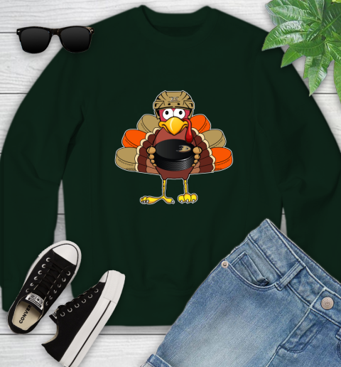 Anaheim Ducks Turkey Thanksgiving Day Youth Sweatshirt 10