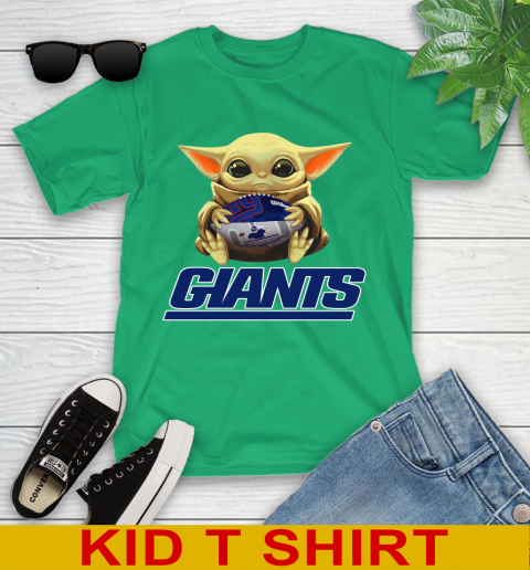 NFL Football New York Giants Baby Yoda Star Wars Shirt Youth T-Shirt 6