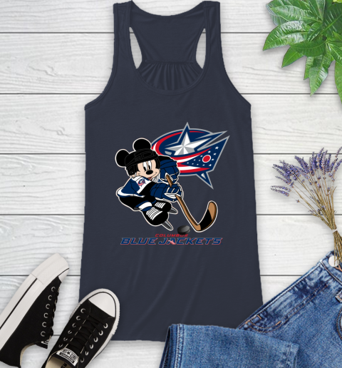 NHL Columbus Blue Jackets Mickey Mouse Disney Hockey T Shirt Racerback Tank 12