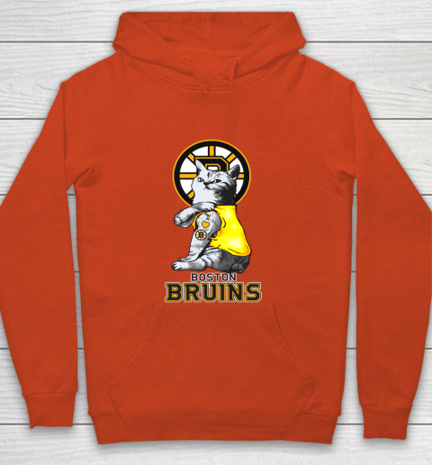 NHL My Cat Loves Boston Bruins Hockey Youth Hoodie 3