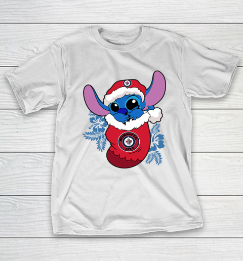 Winnipeg Jets Christmas Stitch In The Sock Funny Disney NHL T-Shirt 3