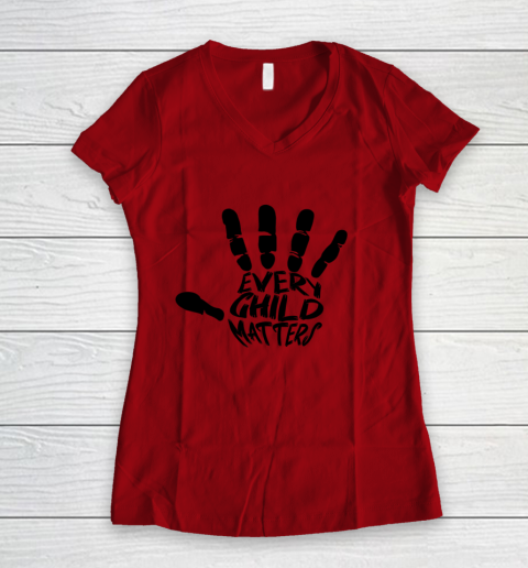 Every Child Matters Indigenous Education Orange Day Women's V-Neck T-Shirt 6
